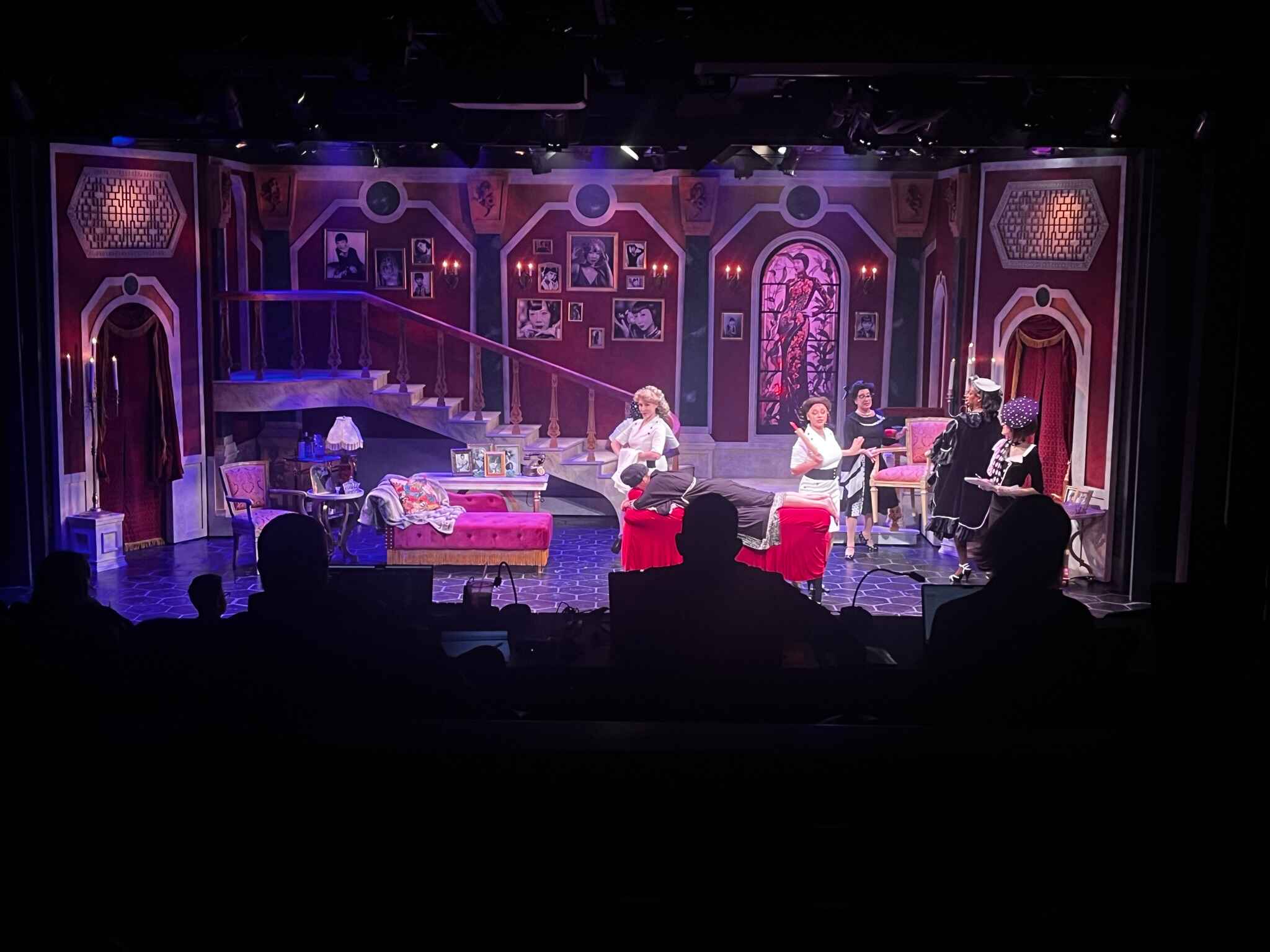 An image taken by Hudson Schlumberger of the Sunset Boulevard set during tech week.