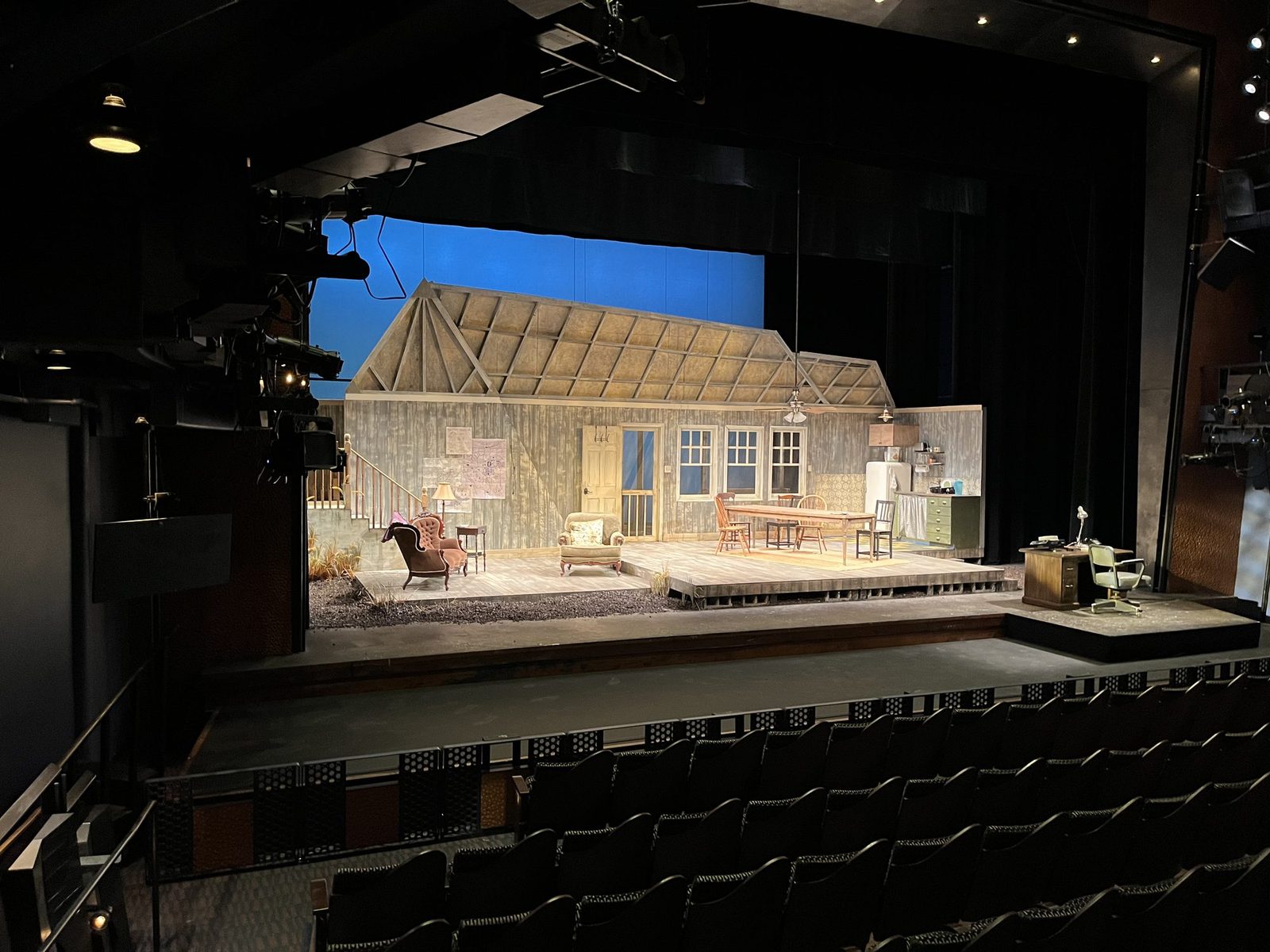 The set seen from the house
