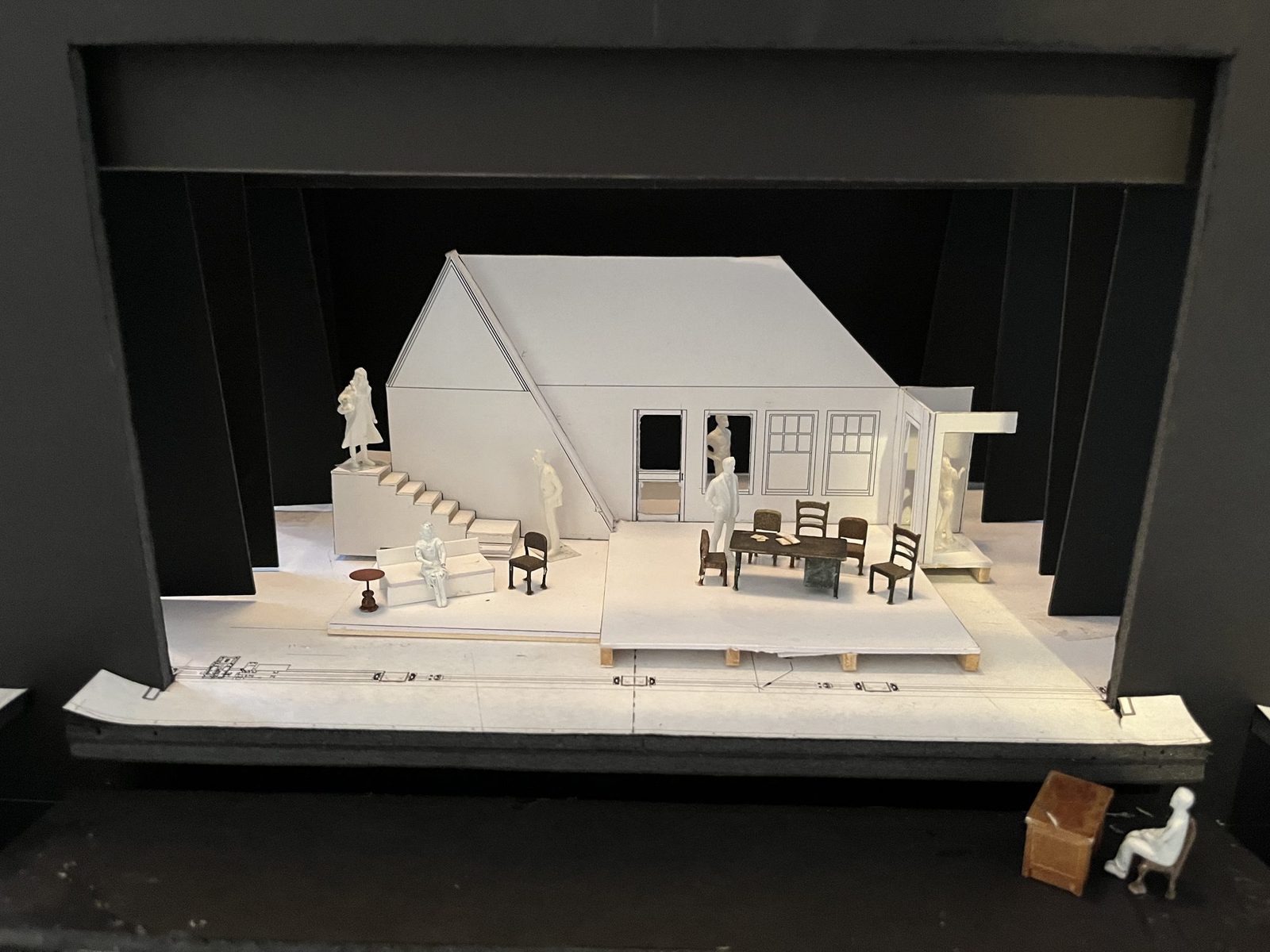 The finished white model inside its presentation box