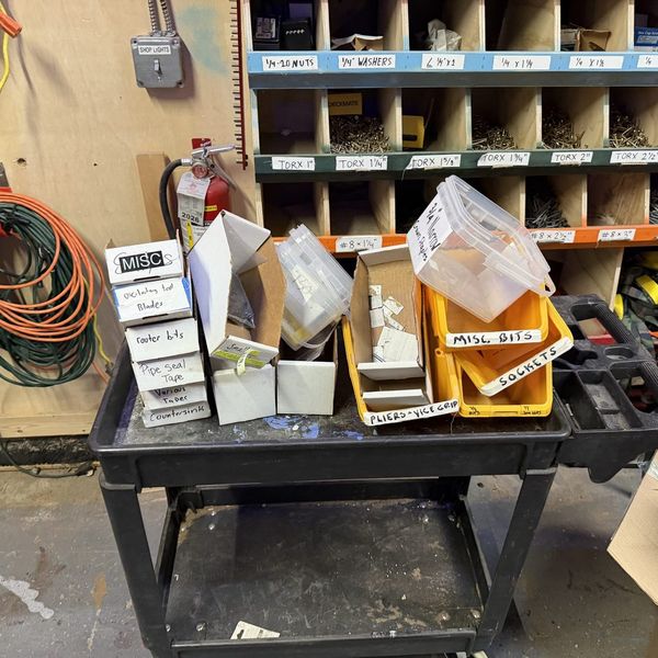 Shop storage reorganization - Bay Street Theater
