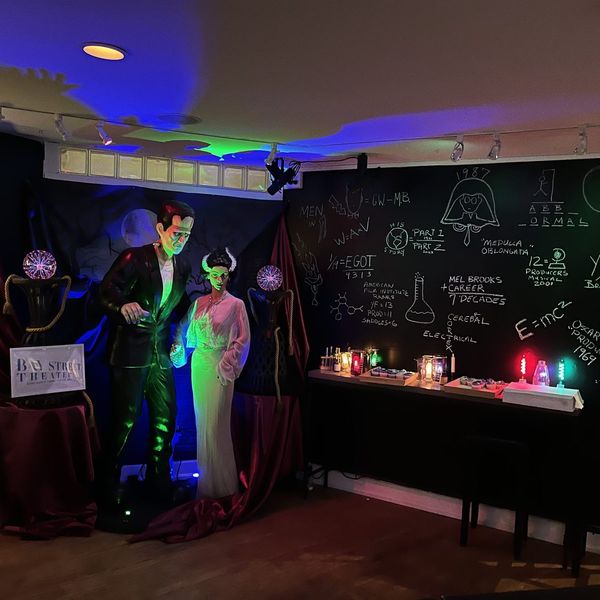 Young Frankenstein lobby display - Bay Street Theater