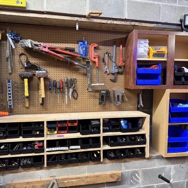 Reorganized tool wall - Bay Street Theater
