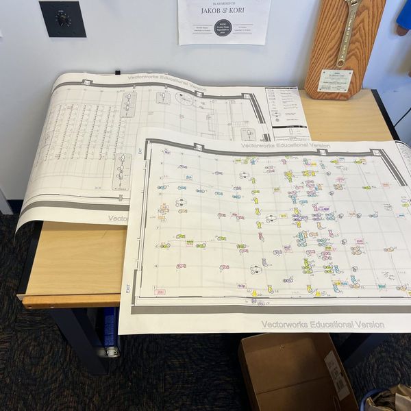The plot marked up with dimmer info - The Comedy of Errors