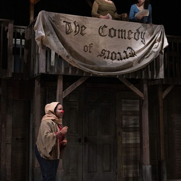 Dromio of Ephesus under Adriana and Luciana - The Comedy of Errors