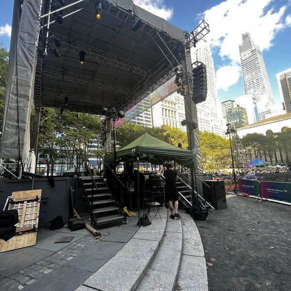 Side view of stage - Bryant Park
