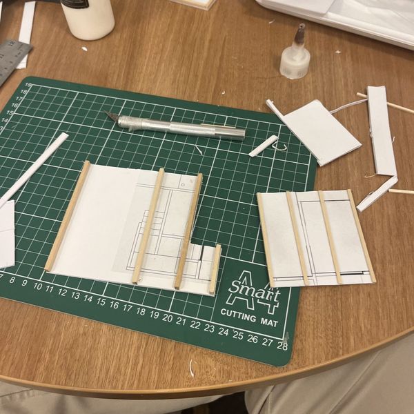 Cutting the set model - The Mound Builders