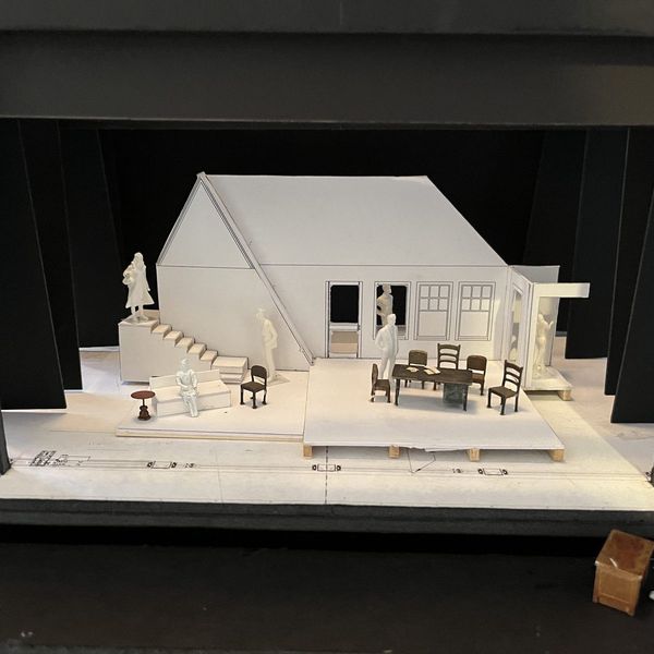 The set model being presented to the director - The Mound Builders