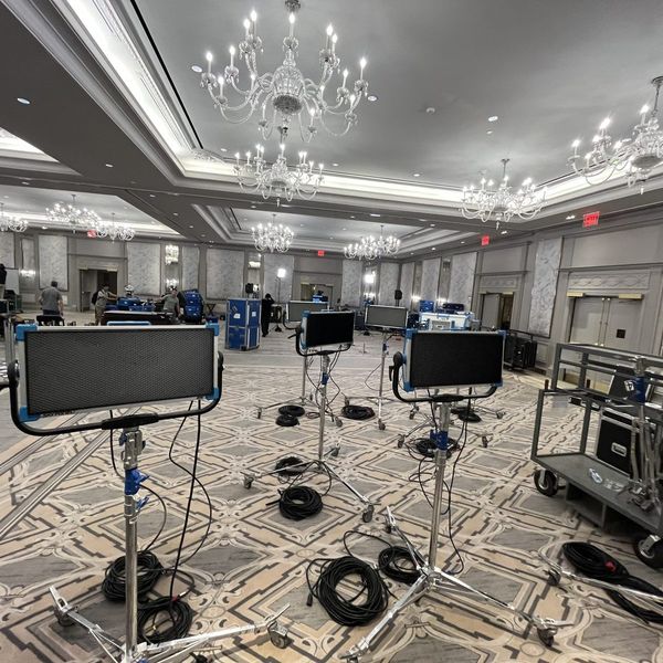Fixtures staged for load-in at presidential meeting - United Nations
