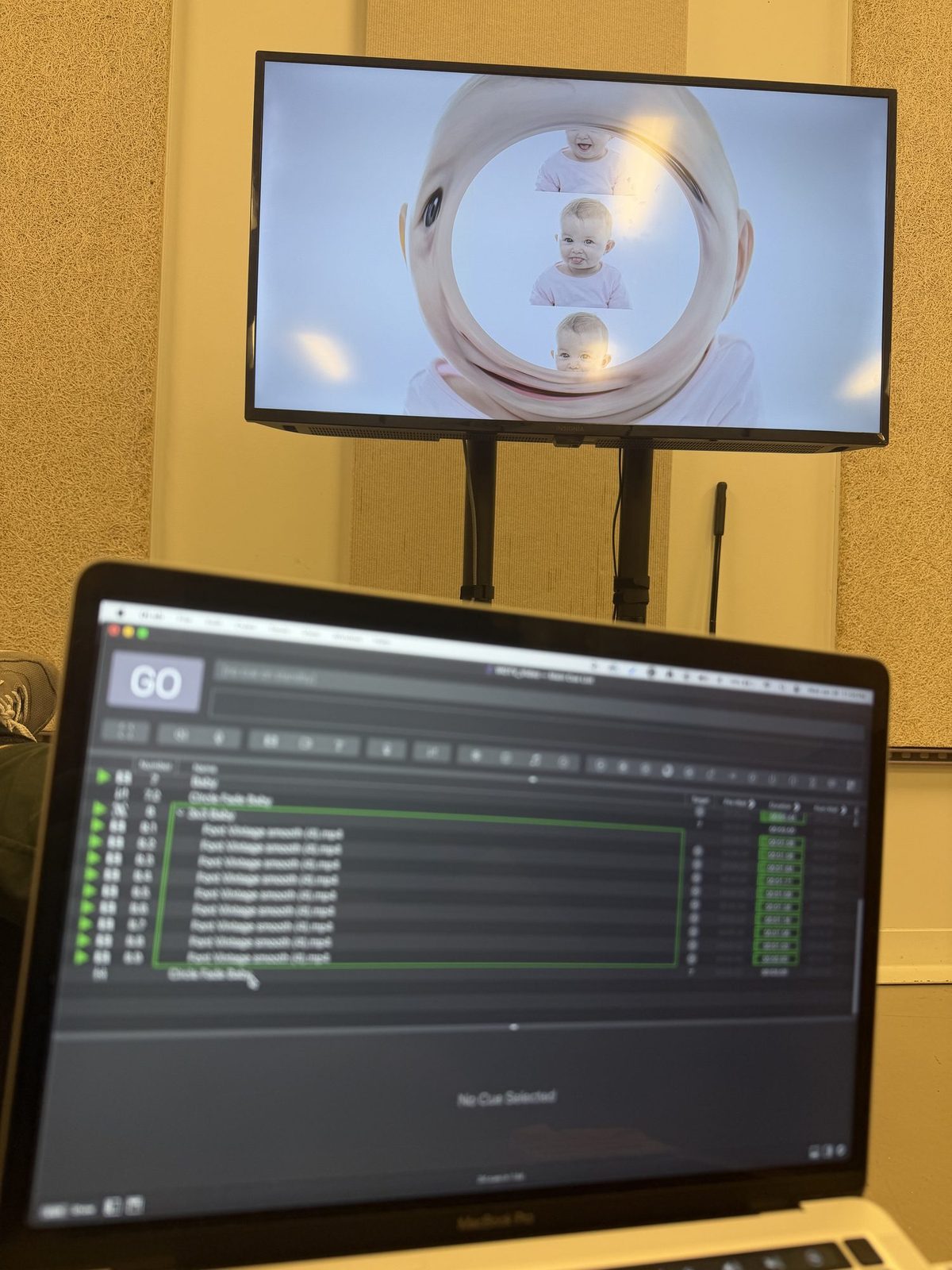 Building the video content in QLab